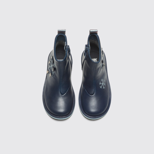 Overhead view of Twins Blue Boots for Kids