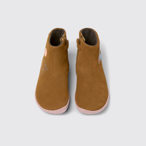 Image of Overhead view of Twins Multicolored nubuck boots