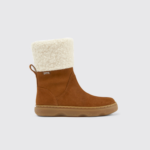 Image of Side view of Kiddo Brown nubuck boots