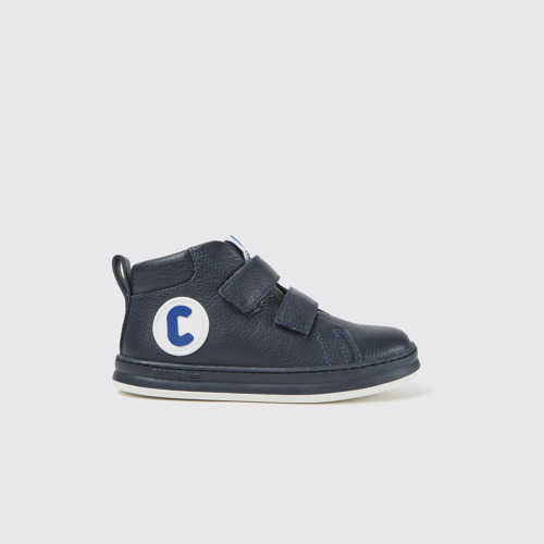 Image of Side view of Runner Dark blue ankle boots