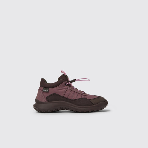 Side view of CRCLR Purple sneakers