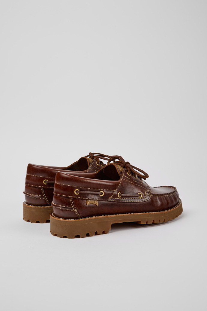 Back view of Nautico Brown boat shoe for men