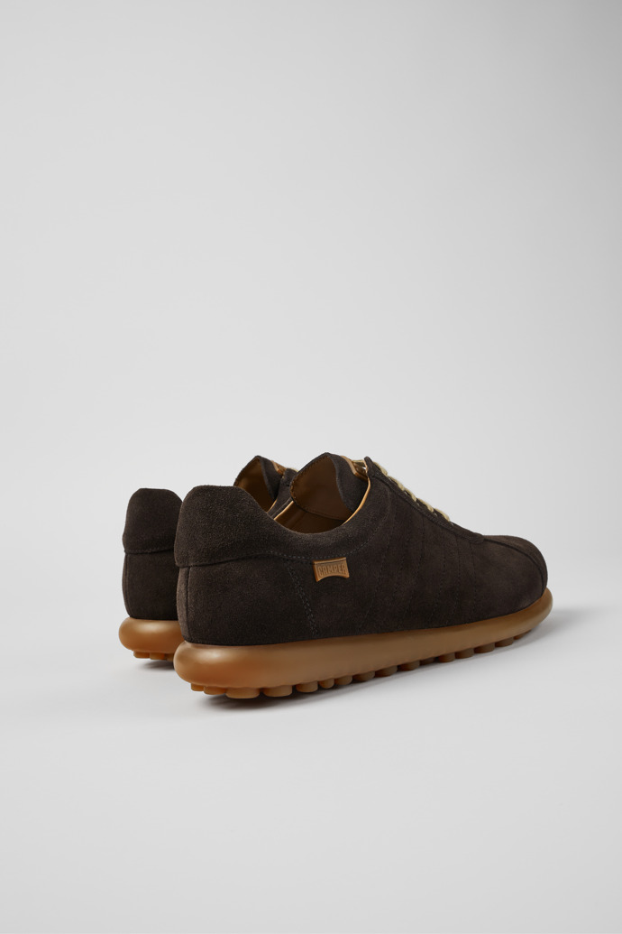 Back view of Pelotas Gray vegetable tanned nubuck shoes for men