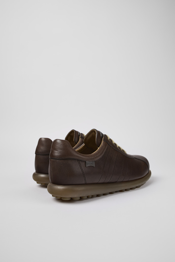 Back view of Pelotas Brown vegetable tanned leather shoes for men