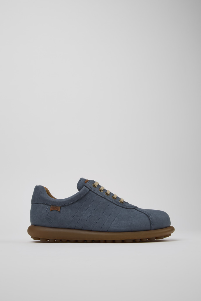 Side view of Pelotas Blue Nubuck Oxford Sneaker for Men