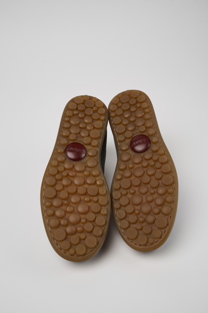 The soles of Pelotas Blue Nubuck Oxford Sneaker for Men