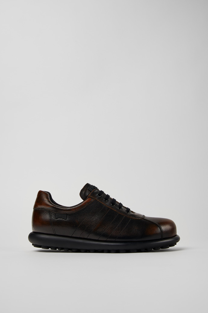 Image of Side view of Pelotas Black-brown leather shoes for men