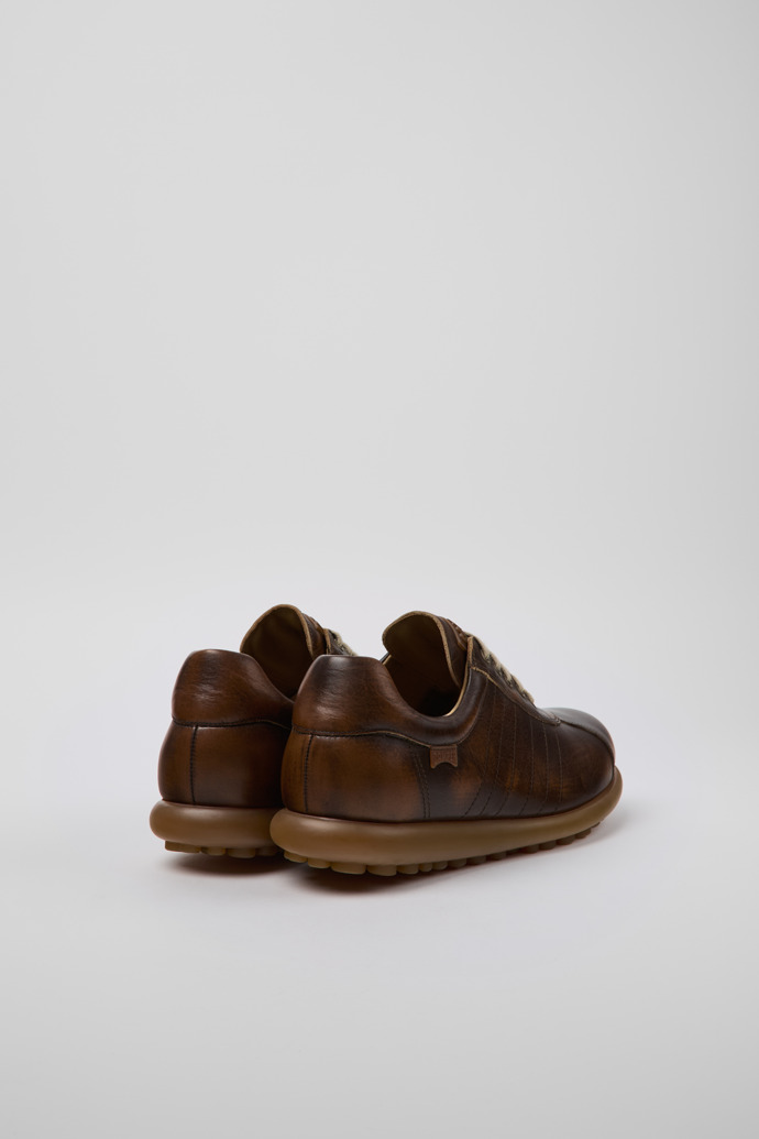 Back view of Pelotas Brown Leather Shoes for Men.