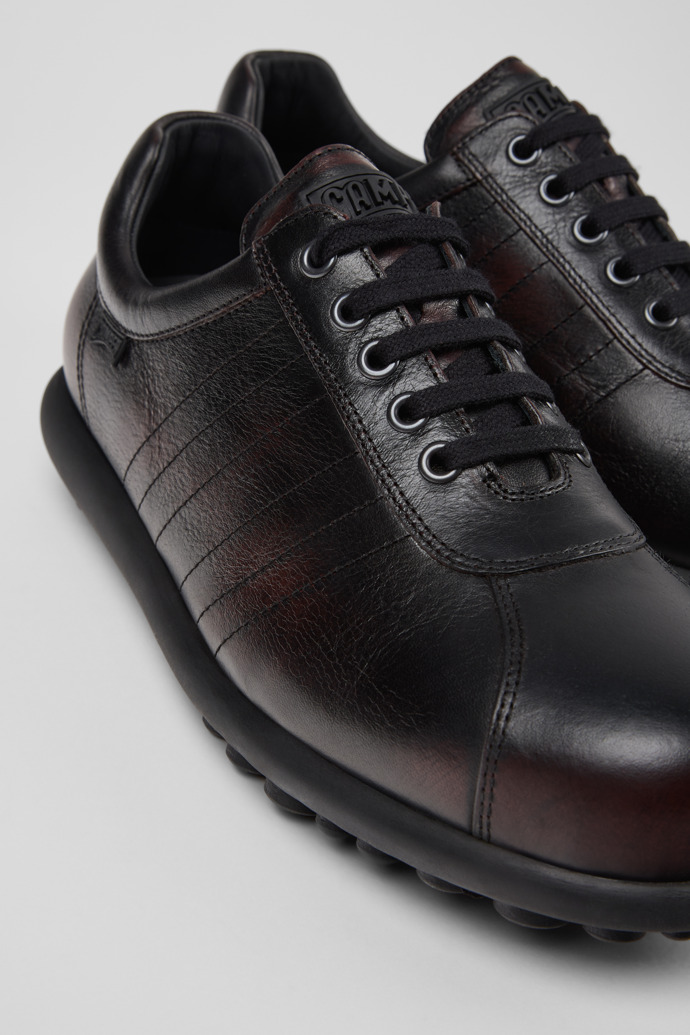 Close-up view of Pelotas Multicolor Leather Shoes for Men.