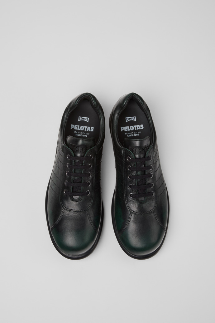 Overhead view of Pelotas Multicolor Leather Shoes for Men.