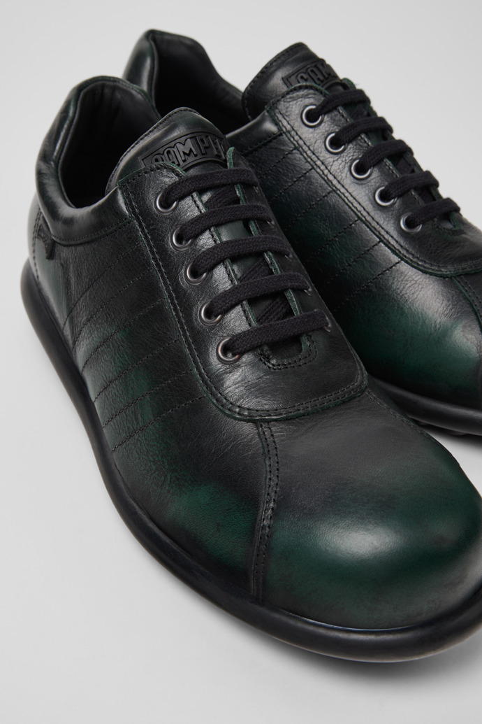 Close-up view of Pelotas Multicolor Leather Shoes for Men.