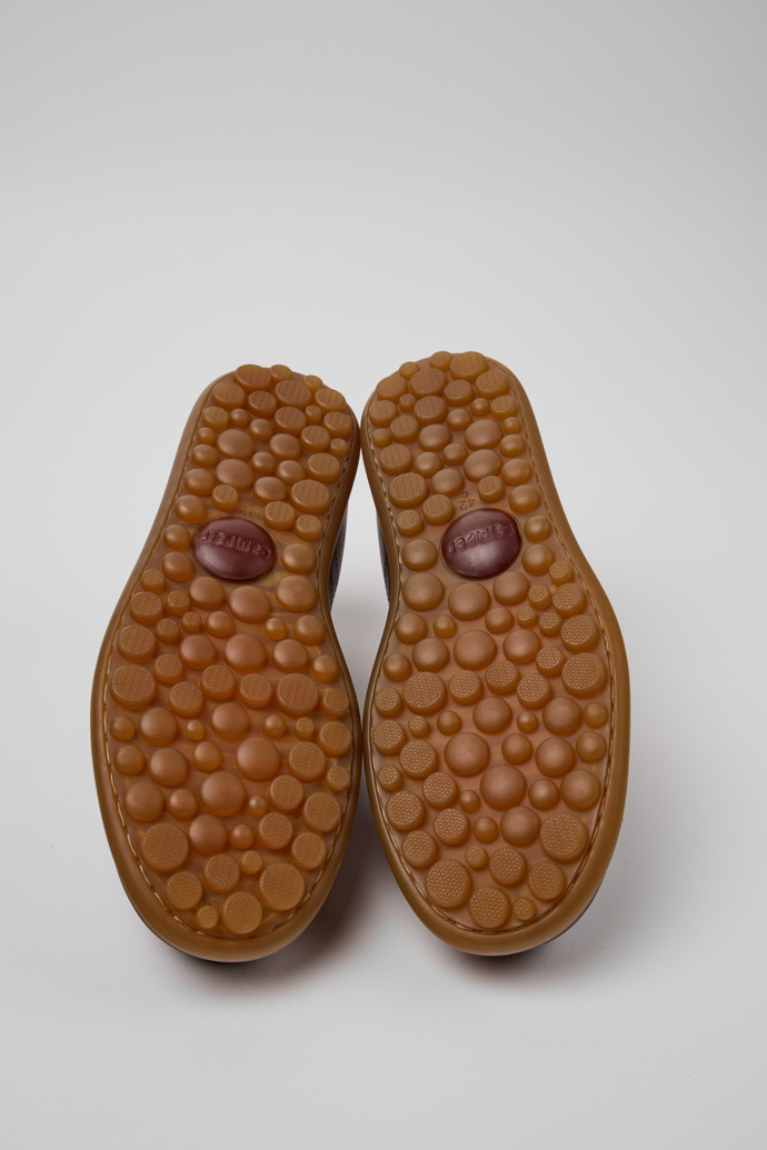 The soles of Pelotas Brown Nubuck Shoes for Men.