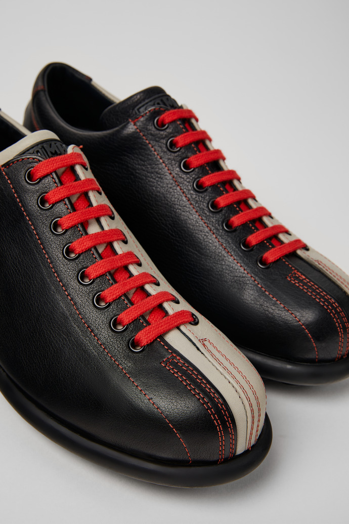 Close-up view of Twins Multicolored leather shoe for men