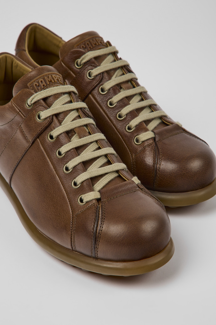 Close-up view of Pelotas Brown shoe for men