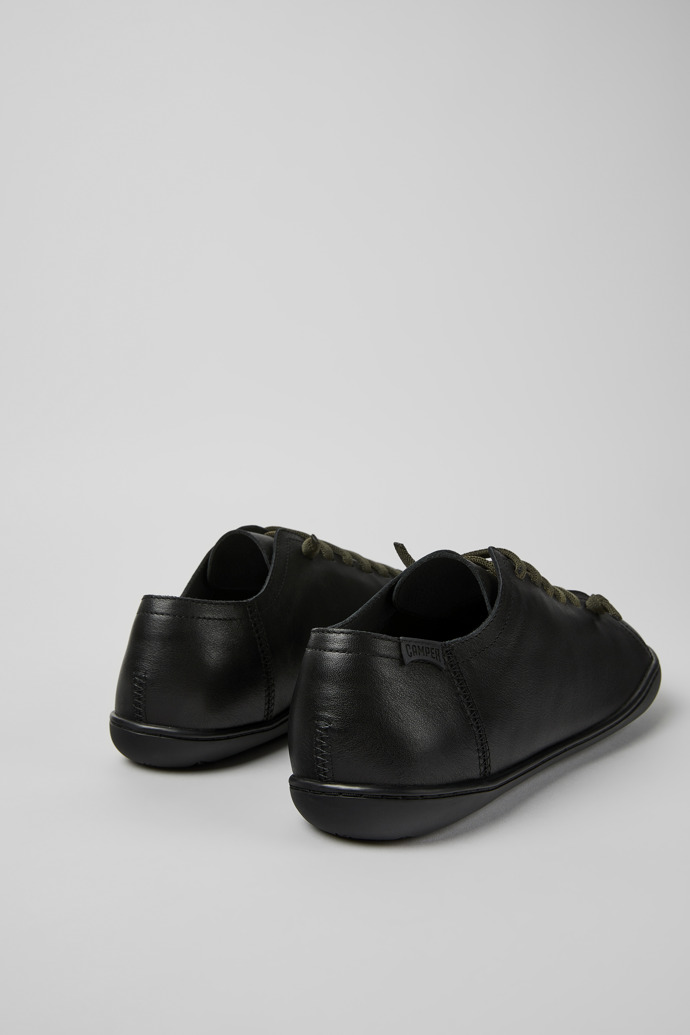 Back view of Peu Black Casual Shoes for Men