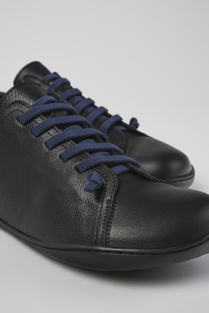 Close-up view of Peu Black casual shoe for men