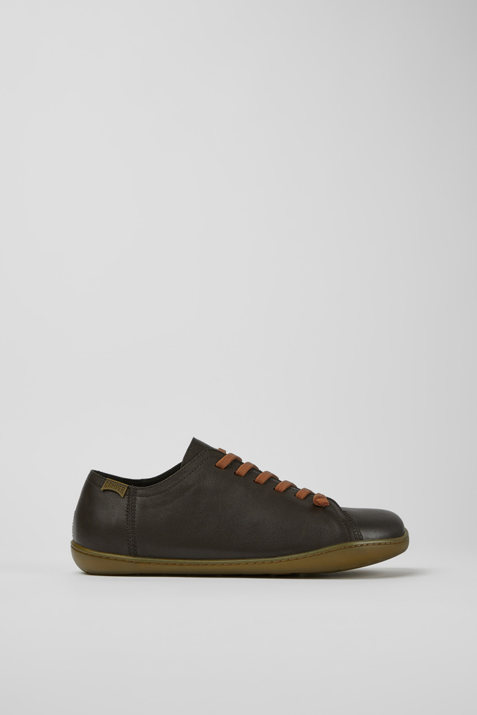 Side view of Peu Brown leather shoes for men