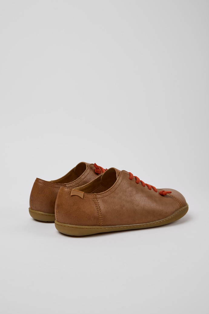 Back view of Peu Brown leather shoes for men