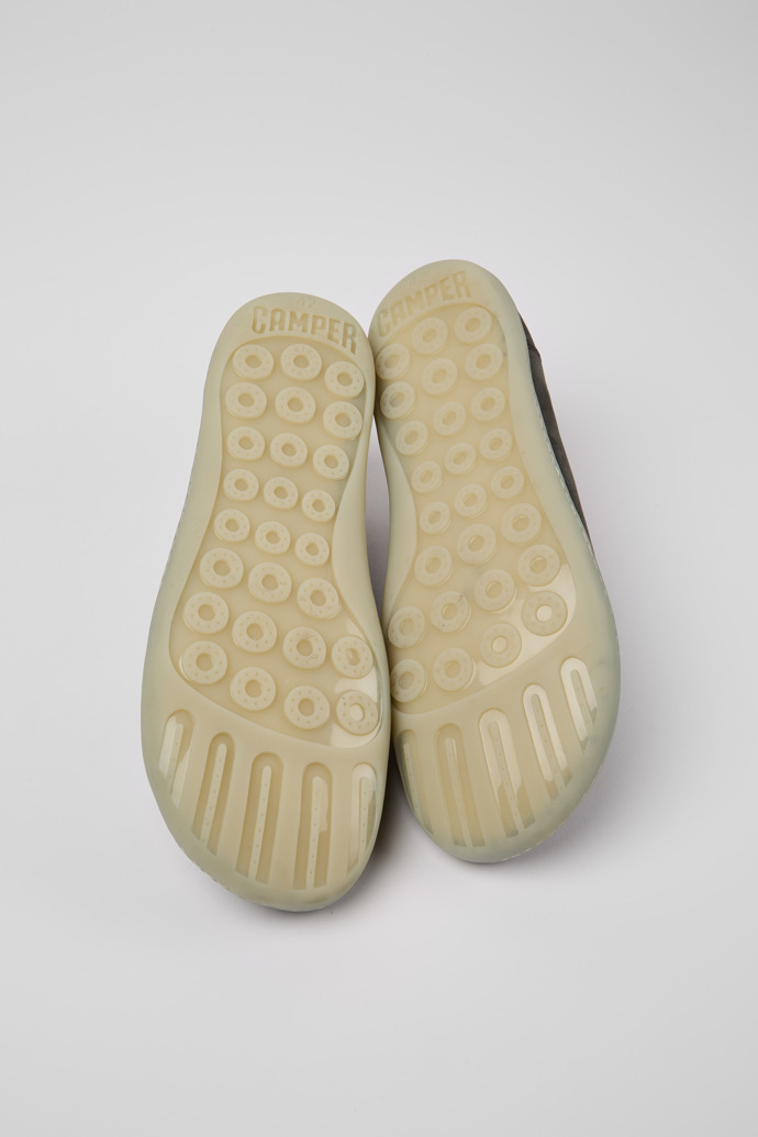 The soles of Peu Grey nubuck shoes for men