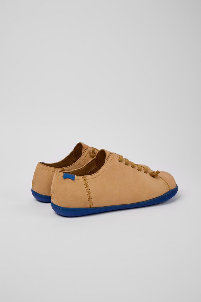 Back view of Peu Brown nubuck shoes for men