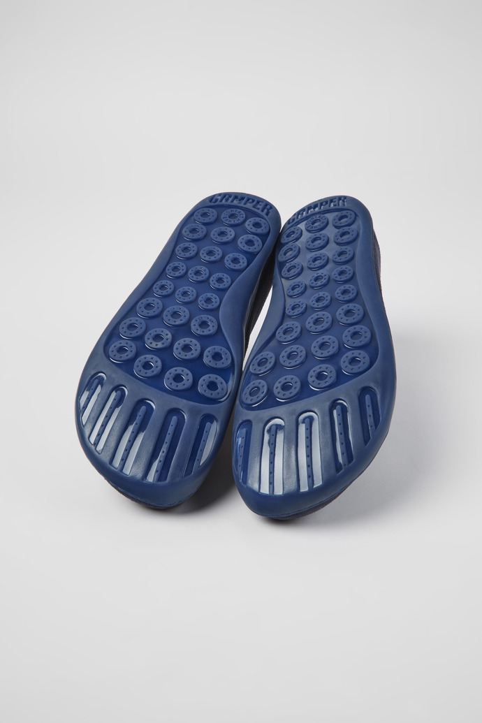 The soles of Peu Blue nubuck shoes for men