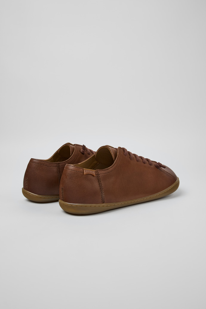 Back view of Peu Brown leather shoes for men