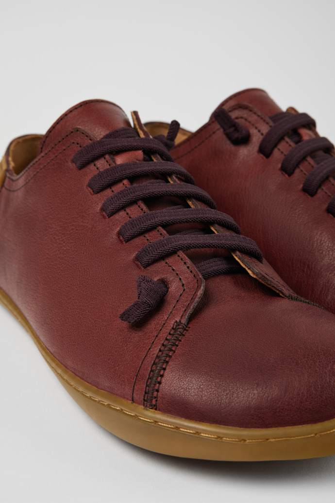 Close-up view of Peu Brown leather shoes for men