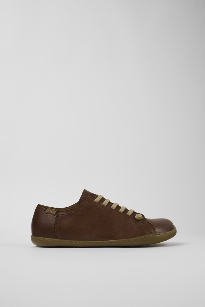 Side view of Peu Brown Leather Shoes for Men