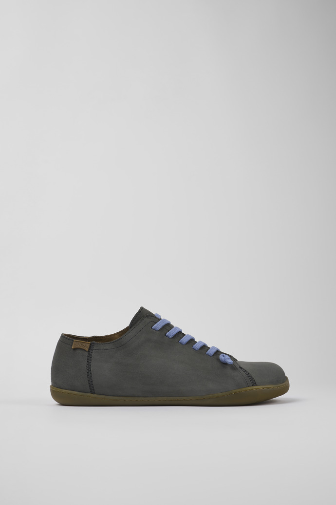 Image of Side view of Peu Gray Nubuck Shoes for Men