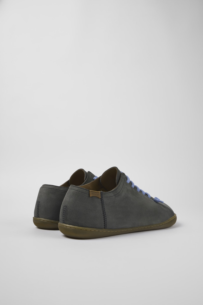 Back view of Peu Gray Nubuck Shoes for Men