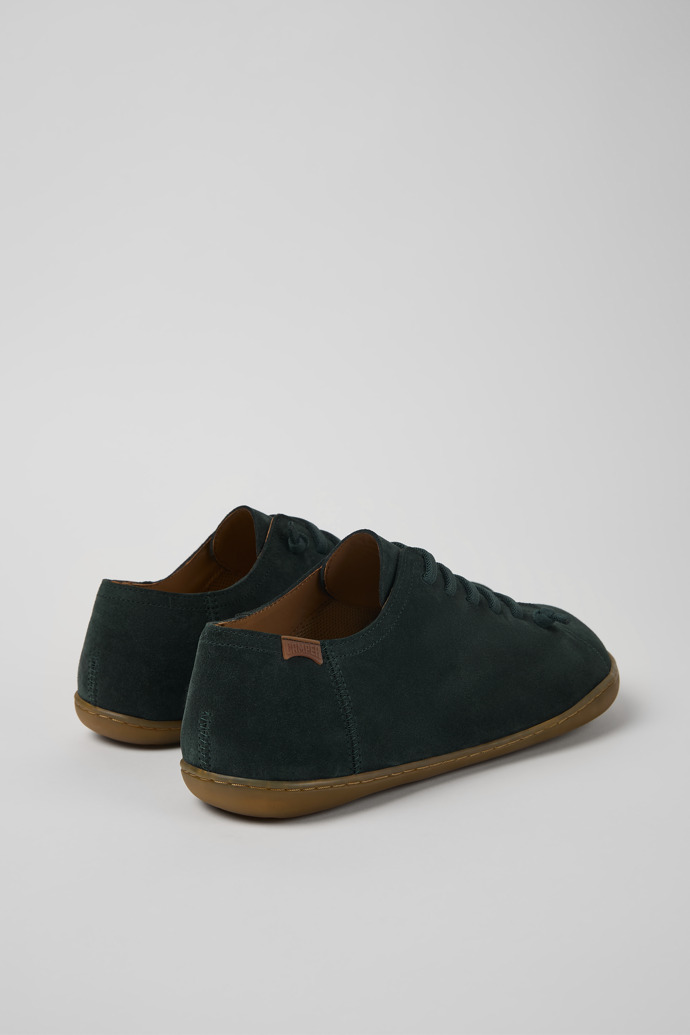 Back view of Peu Green nubuck shoes for men