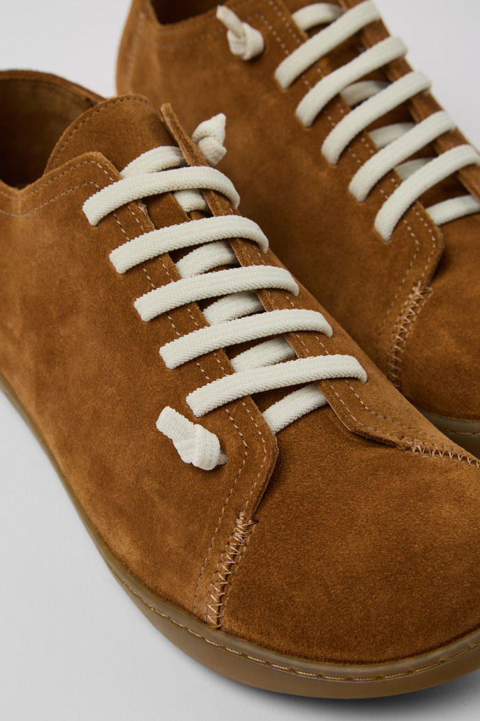 Close-up view of Peu Brown Nubuck Men's Shoes.