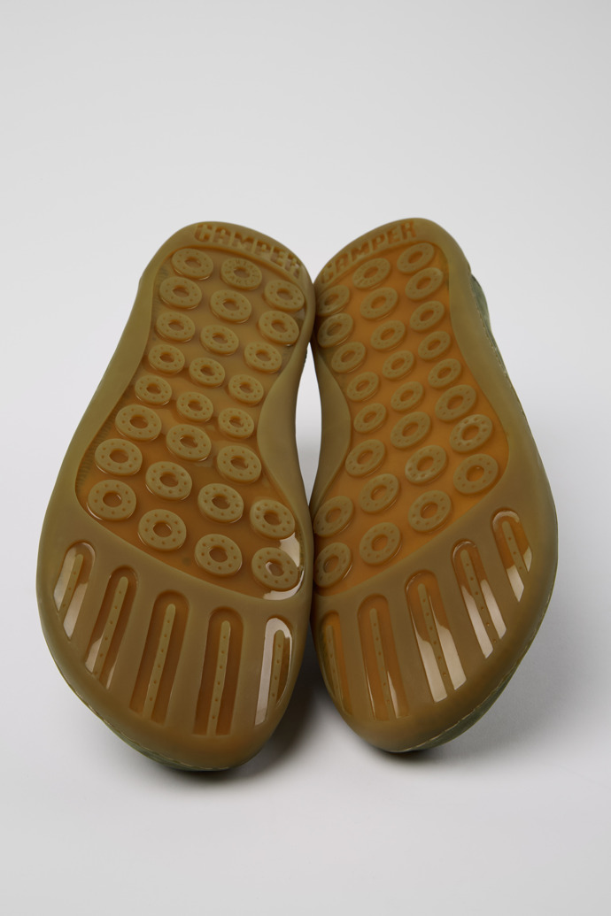 The soles of Peu Green Nubuck Shoes for Men.