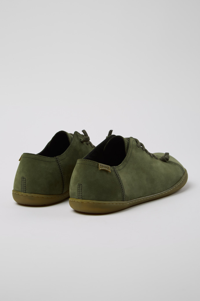 Back view of Peu Green Nubuck Shoes for Men.