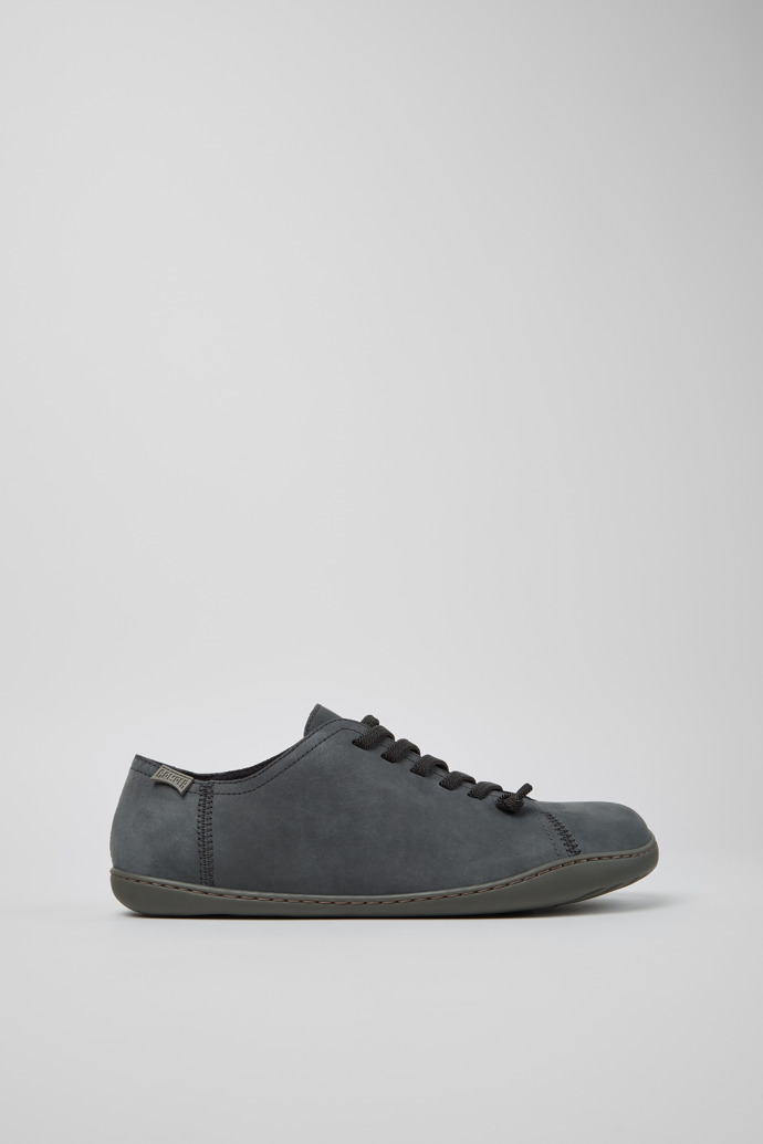 Side view of Peu - Chrome Free Gray Nubuck and Leather Shoes for Men.