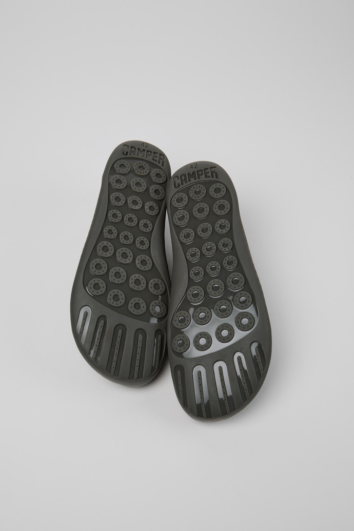 The soles of Peu - Chrome Free Gray Nubuck and Leather Shoes for Men.