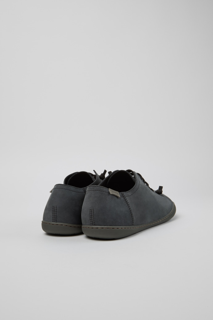 Back view of Peu - Chrome Free Gray Nubuck and Leather Shoes for Men.