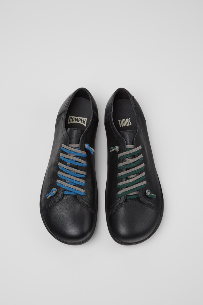 Twins Chaussures en cuir noir pour homme.