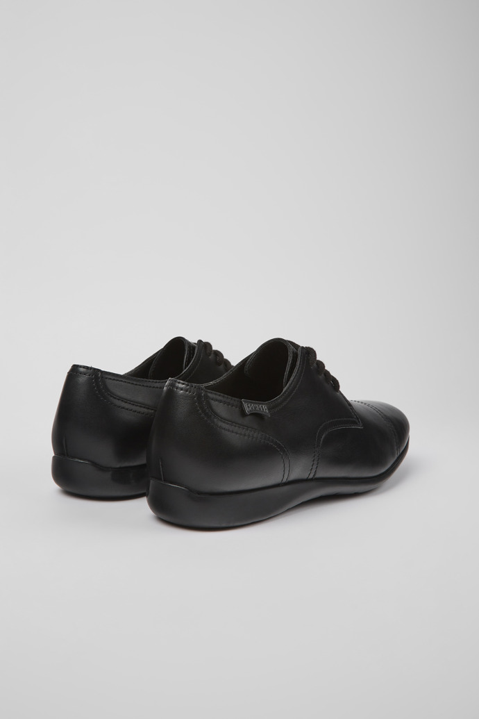 Back view of Mauro Black Formal Shoes for Men