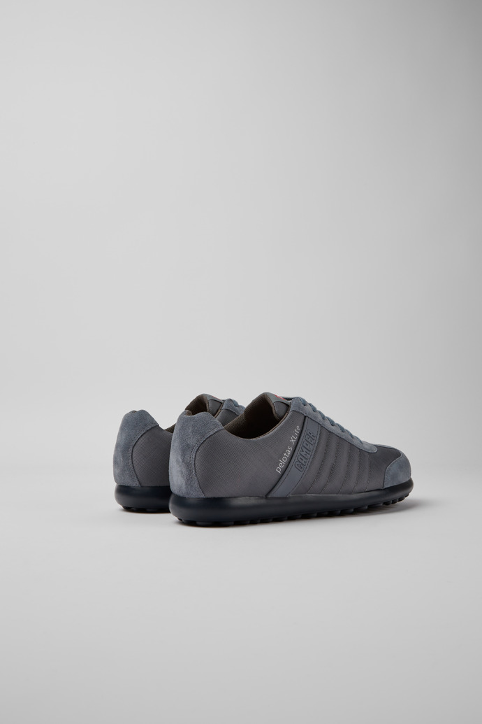 Back view of Pelotas XLite Gray textile and nubuck shoes for men