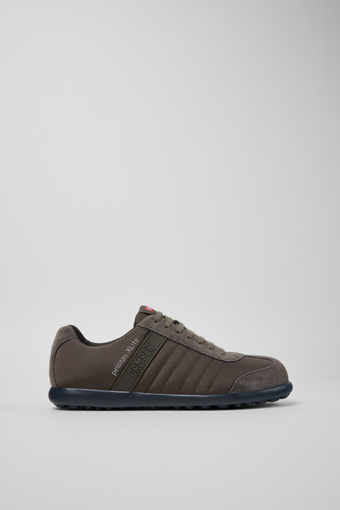 Side view of Pelotas XLite Brown Textile and Nubuck Shoes for Men.