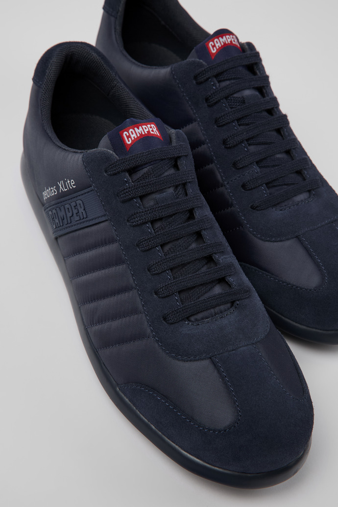Close-up view of Pelotas XLite Blue Textile/Nubuck Oxford Sneaker for Men