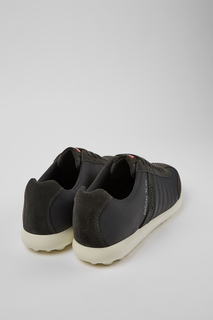 Back view of Pelotas XLite Gray Textile/Nubuck Oxford Sneaker for Men