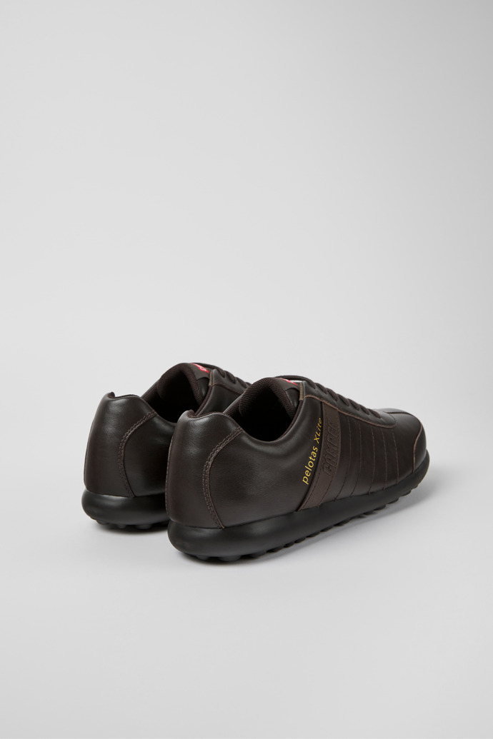 Back view of Pelotas XLite Dark brown leather shoes for men
