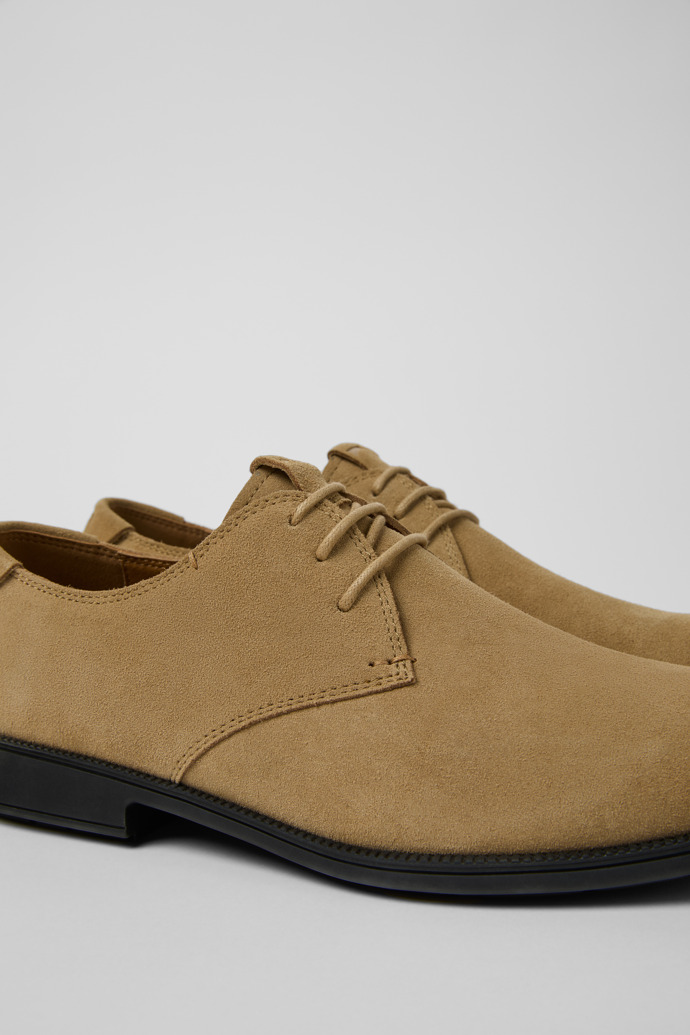 Close-up view of Mil 1913 Brown Suede Leather Shoes for Men.