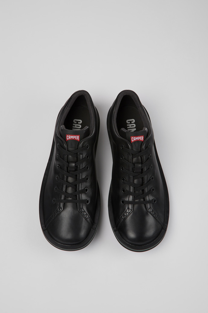 Beetle Sapatos em couro pretos para homem
