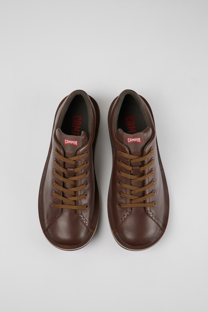 Beetle Brown leather shoes for men