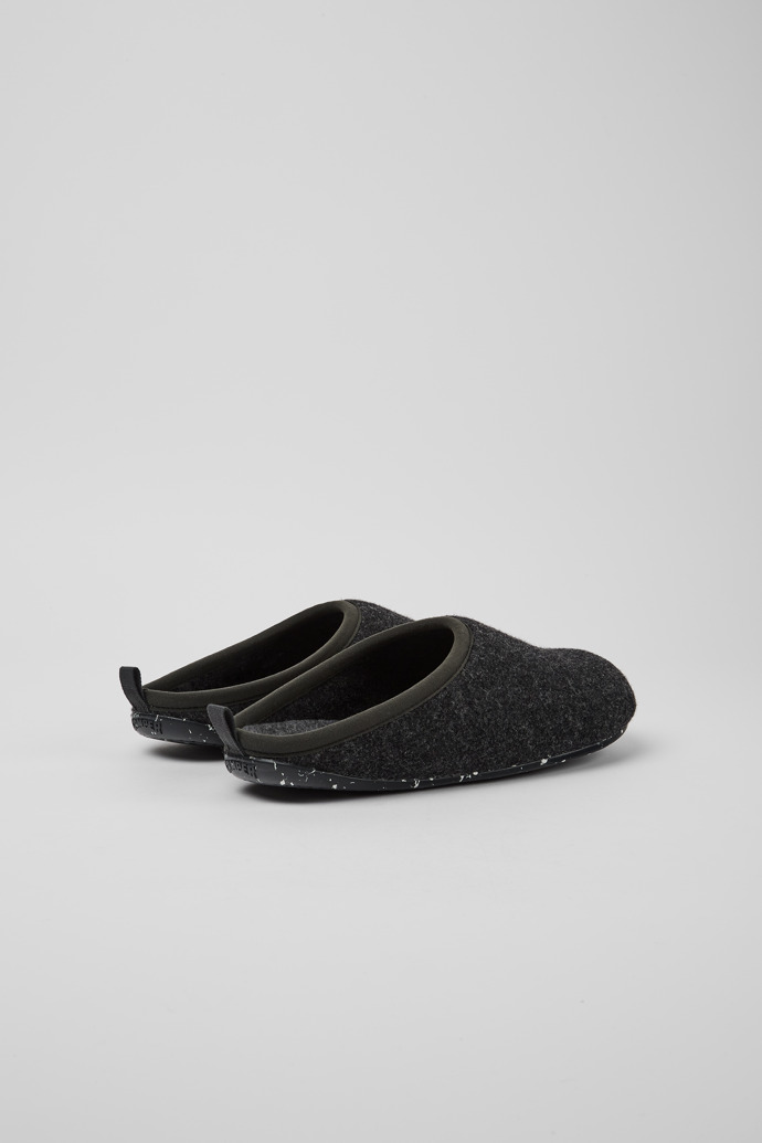 Back view of Wabi Grey Slippers for Men