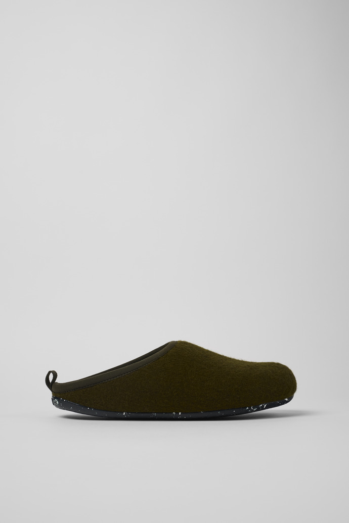 Side view of Wabi Green Slippers for Men