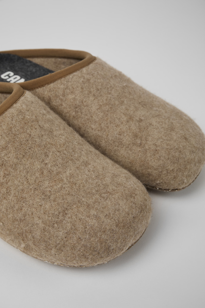 Close-up view of Wabi Brown Slippers for Men